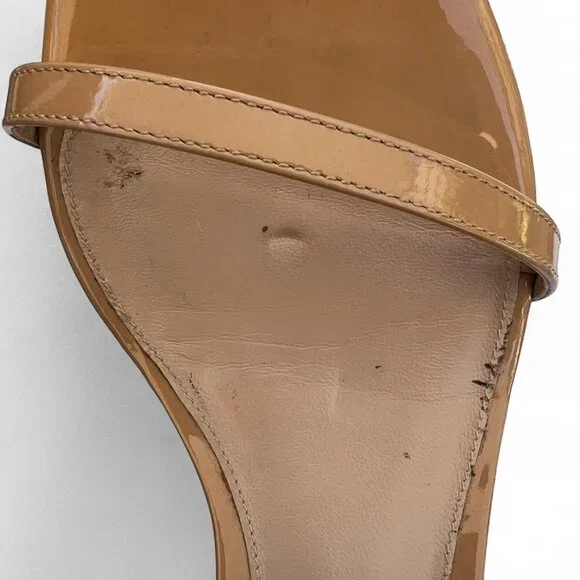 STUART WEITZMAN Nudist 75 Sandals Nude Heel 8.5 w/ Box Dustbag Classic - Picture 15 of 15